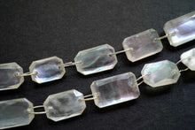 Load image into Gallery viewer, 高品質 ロック・クリスタル+MOP トリプレット ダブルホール レクタングル