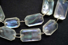 Load image into Gallery viewer, 高品質 ロック・クリスタル+MOP トリプレット ダブルホール レクタングル