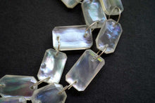 Load image into Gallery viewer, 高品質 ロック・クリスタル+MOP トリプレット ダブルホール レクタングル