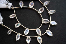 Load image into Gallery viewer, 高品質 ロック・クリスタル+MOP トリプレット ダブルホール マーキス 横穴