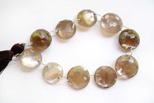 画像をギャラリービューアに読み込む, 高品質 スモーキークォーツ+MOP ラウンド ハンマードカット カボション