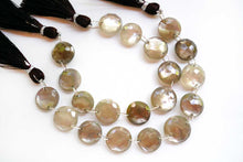 画像をギャラリービューアに読み込む, 高品質 スモーキークォーツ+MOP ラウンド ハンマードカット カボション