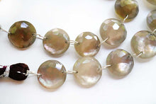 画像をギャラリービューアに読み込む, 高品質 スモーキークォーツ+MOP ラウンド ハンマードカット カボション