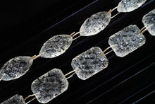 画像をギャラリービューアに読み込む, (2pc/1連)宝石質 ロック・クリスタル フラワーカービング レクタングル ダブルホール