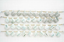 画像をギャラリービューアに読み込む, (2/10pc)グリーンバンデッドオパール ファセット リーフシェイプ