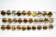 画像をギャラリービューアに読み込む, (2/10pc)MOP マザーオブパール スモーキークォーツ ファセット リーフシェイプ