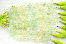 Load image into Gallery viewer, 上質 マルチカラー プレナイト 18cm 斜め穴 ファセット ペアシェイプ