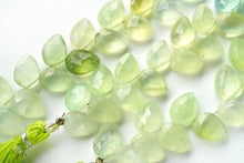 Load image into Gallery viewer, 上質 マルチカラー プレナイト 18cm 斜め穴 ファセット ペアシェイプ