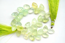 Load image into Gallery viewer, 上質 マルチカラー プレナイト 18cm 斜め穴 ファセット ペアシェイプ