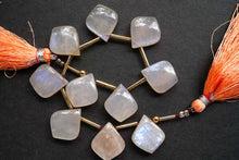 Load image into Gallery viewer, (2/10粒)ムーンストーン ブルーシラー ベロモライト スムースリーフシェイプ