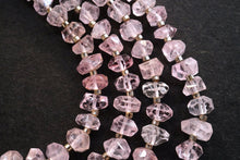 Load image into Gallery viewer, (Half Strand/Single Strand) High Quality Morganite Pink Aquamarine Faceted Tumble Nugget