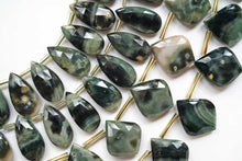 画像をギャラリービューアに読み込む, (10pc)オーシャンジャスパー ペアシェイプ リーフシェイプ