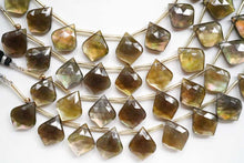 画像をギャラリービューアに読み込む, (2/10pc)MOP マザーオブパール スモーキークォーツ ファセット リーフシェイプ