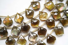 画像をギャラリービューアに読み込む, (2/10pc)MOP マザーオブパール スモーキークォーツ ファセット リーフシェイプ