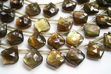 画像をギャラリービューアに読み込む, (2/10pc)MOP マザーオブパール スモーキークォーツ ファセット リーフシェイプ