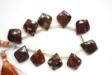 画像をギャラリービューアに読み込む, (グリーン/ブラウンミックス)モスアゲート ファセット リーフシェイプ