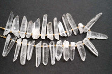 Load image into Gallery viewer, (17-18 grains per row) Himalayan Ice Crystal Faceted Fancy Cut