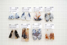 画像をギャラリービューアに読み込む, 8/29(No.23-60/ペア売り)デンドライトアゲート ペアルース 穴あき カボション