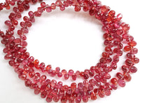 画像をギャラリービューアに読み込む, (パパラチア/レッド)宝石質 ソンゲア産 サファイア 40cm ファセット ドロップ