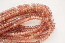 Load image into Gallery viewer, (半連/1連)高品質 アンデシン ピンクベージュ ファセットロンデル ボタン