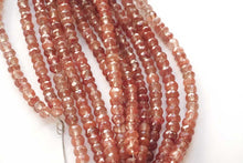 Load image into Gallery viewer, (半連/1連)高品質 アンデシン ピンクベージュ ファセットロンデル ボタン