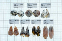 画像をギャラリービューアに読み込む, 9/13(#30-38/ペア売り)上質 デンドライトアゲート ペアルース 穴無し カボション