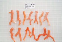 画像をギャラリービューアに読み込む, (No.1-22)ピンク珊瑚 上部片穴 枝ルース 30-40mm