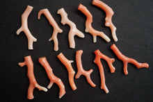 画像をギャラリービューアに読み込む, (No.1-22)ピンク珊瑚 上部片穴 枝ルース 30-40mm