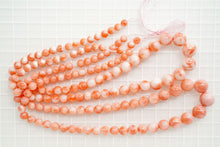 Load image into Gallery viewer, (1 row 43 cm) High quality Kochi natural color peach coral Yatara beads + round ball peach coral