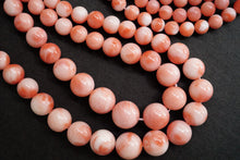 Load image into Gallery viewer, (1 row 43 cm) High quality Kochi natural color peach coral Yatara beads + round ball peach coral