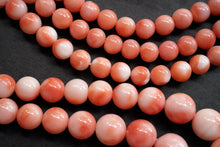 Load image into Gallery viewer, (1 row 43 cm) High quality Kochi natural color peach coral Yatara beads + round ball peach coral