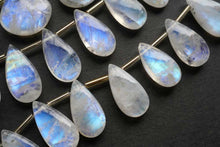 Load image into Gallery viewer, (2pc/10pc)宝石質 ホワイトラブラドライト レインボームーンストーン スムースペアシェイプ