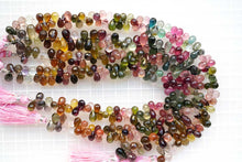 画像をギャラリービューアに読み込む, (半連/1連)宝石質 トルマリン 25cm ファセットドロップ