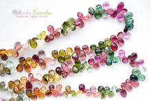 Load image into Gallery viewer, (半連/1連)宝石質 トルマリン 26cm ファセットペアシェイプ