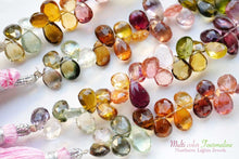 Load image into Gallery viewer, (半連/1連)宝石質 トルマリン 26cm ファセットペアシェイプ