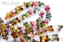 画像をギャラリービューアに読み込む, (半連/1連)宝石質 トルマリン 25cm ファセットドロップ