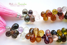 画像をギャラリービューアに読み込む, (半連/1連)宝石質 トルマリン 25cm ファセットドロップ