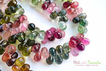 画像をギャラリービューアに読み込む, (半連/1連)宝石質 トルマリン 25cm ファセットドロップ