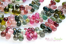 画像をギャラリービューアに読み込む, (半連/1連)宝石質 トルマリン 25cm ファセットドロップ