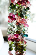 画像をギャラリービューアに読み込む, (半連/1連)宝石質 トルマリン 25cm ファセットドロップ