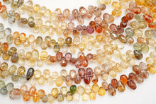画像をギャラリービューアに読み込む, (S/M,半連/1連)マルチカラー ジルコン 天然色 20cm ファセット ドロップ