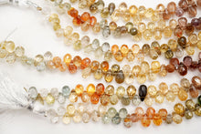 画像をギャラリービューアに読み込む, (S/M,半連/1連)マルチカラー ジルコン 天然色 20cm ファセット ドロップ