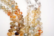 画像をギャラリービューアに読み込む, (S/M,半連/1連)マルチカラー ジルコン 天然色 20cm ファセット ドロップ