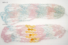 画像をギャラリービューアに読み込む, (M/L,半連/1連)マルチカラー ベリル 貫通穴 ファセット ドロップ