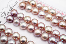 画像をギャラリービューアに読み込む, (2サイズ/2ペア)淡水パール 天然色 玉虫色 片穴あき ボタン