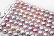画像をギャラリービューアに読み込む, (2サイズ/2ペア)淡水パール 天然色 玉虫色 片穴あき ボタン
