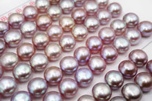 画像をギャラリービューアに読み込む, (2サイズ/2ペア)淡水パール 天然色 玉虫色 片穴あき ボタン