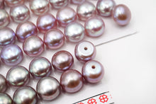 画像をギャラリービューアに読み込む, (2サイズ/2ペア)淡水パール 天然色 玉虫色 片穴あき ボタン