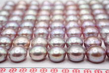画像をギャラリービューアに読み込む, (2サイズ/2ペア)淡水パール 天然色 玉虫色 片穴あき ボタン