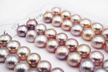 画像をギャラリービューアに読み込む, (2サイズ/2ペア)淡水パール 天然色 玉虫色 片穴あき ボタン